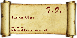 Tinka Olga névjegykártya