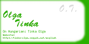 olga tinka business card